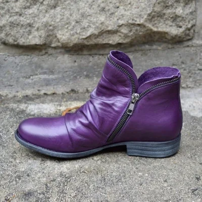 

The hot are goods in autumn and winter, selling round head, thick heels, two-side zipper short boots, 2021 women boots