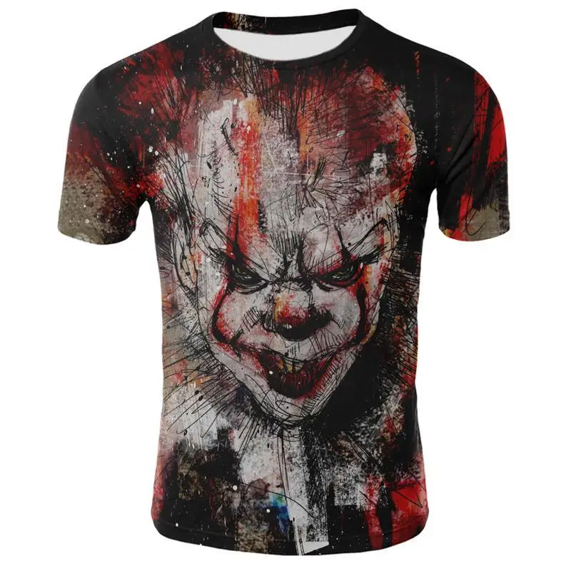 

2020 New Horror Movie Chucky T -Shirt 3d Printing T -Shirt Cool Men And Women All -Match T-Shirt Casual Streetwear Clown T-Shirt