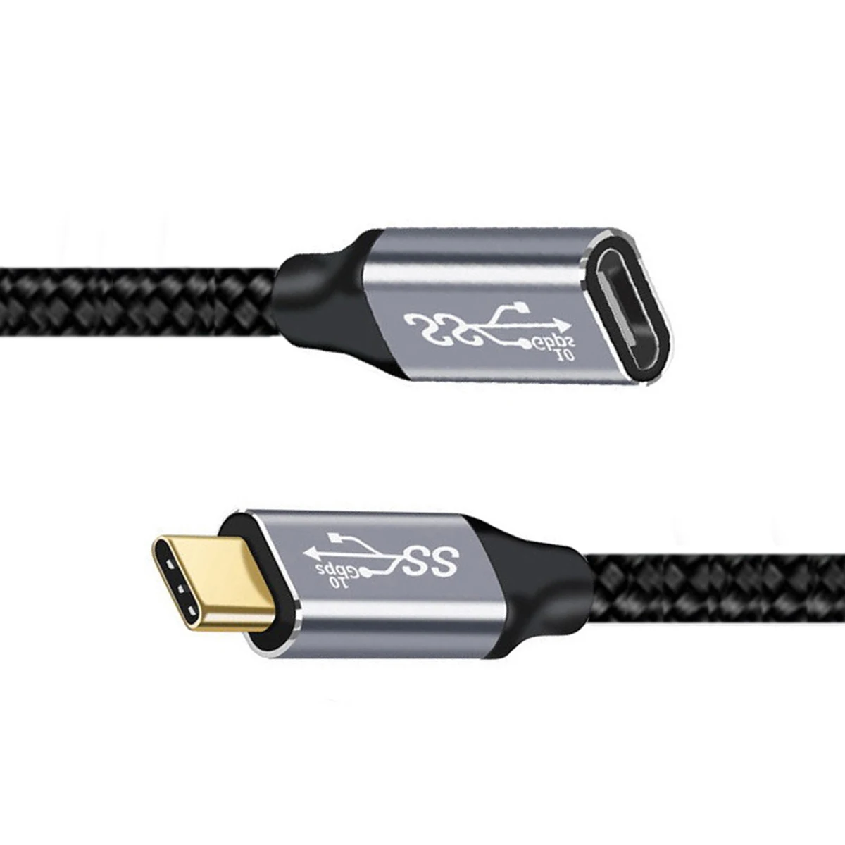 

Chenyang USB 3.1 Type-C USB-C Male to USB-C Female Extension Data Cable 10Gbps 100W with Sleeve for Laptop Phone