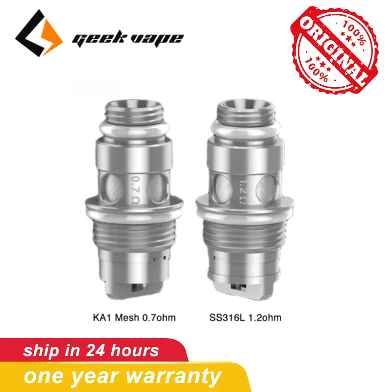 Оригинальная сетка Geekvape NS 0.7ohm и 1.2ohm SS316L катушка для электронных сигарет подходит