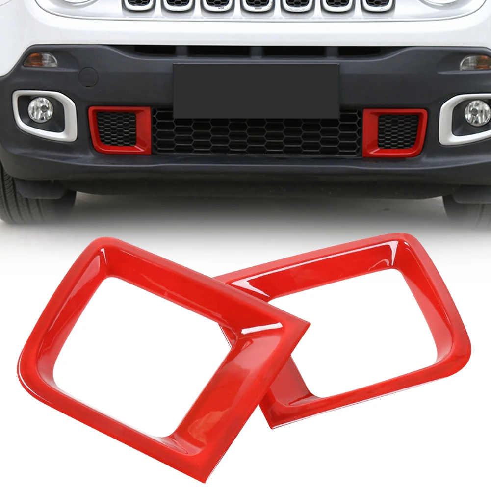 Для Jeep Renegade 2015-2016 Красный передний бампер Крышка вентиляционного отверстия