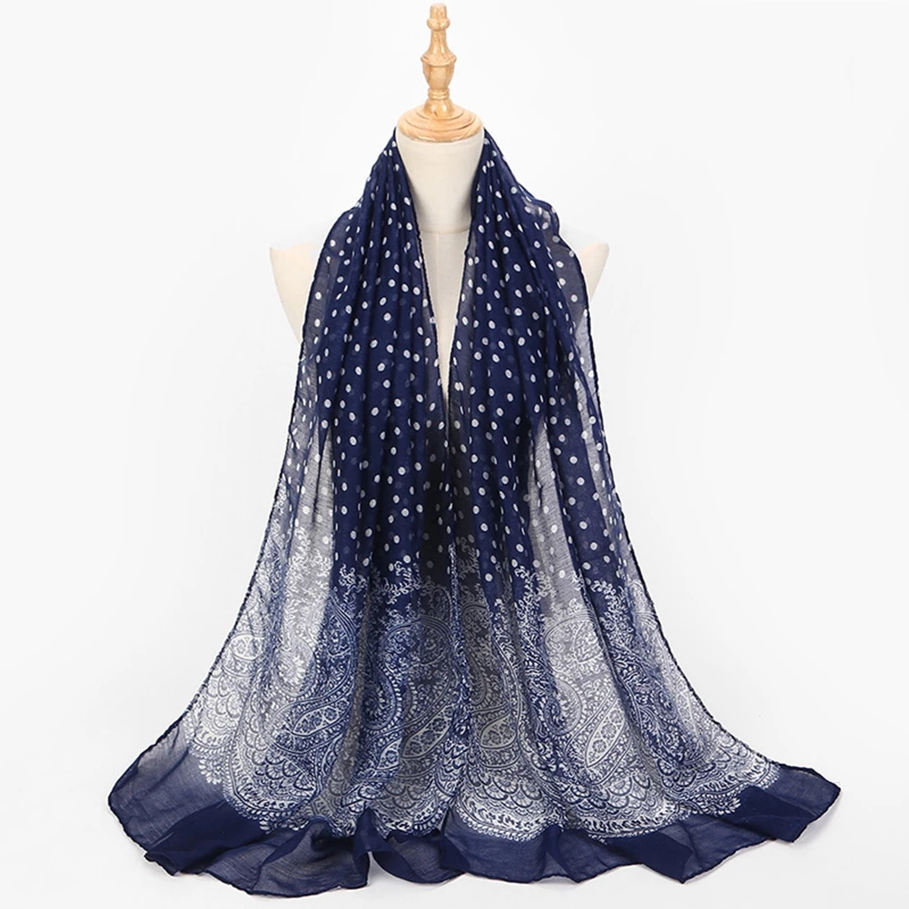 Ретро Этническая женская мягкая теплая шаль шарфы модная вуаль с принтом длинный