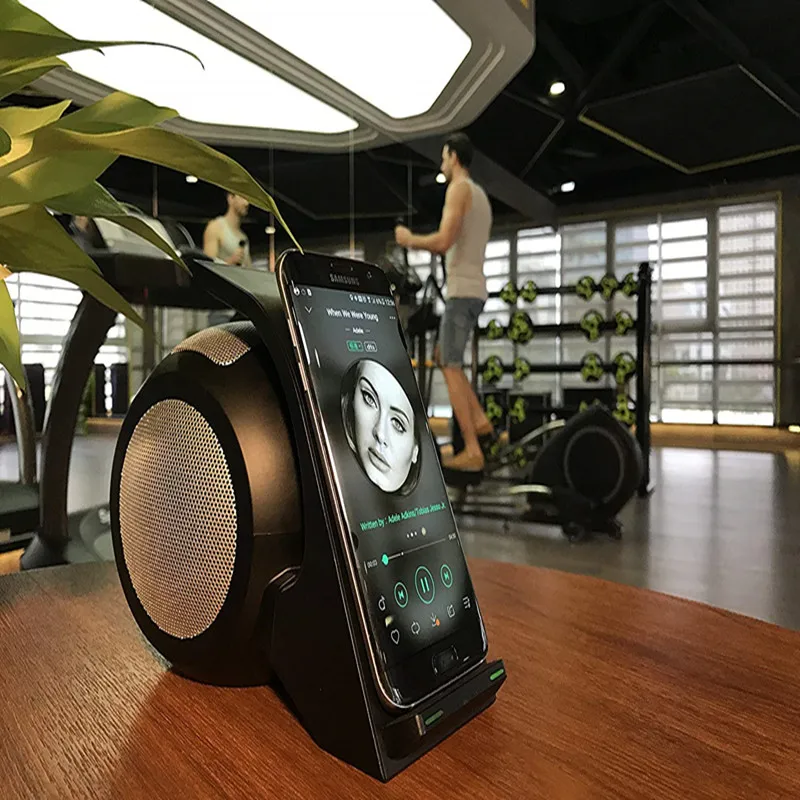 Быстрое беспроводное зарядное устройство с bluetooth динамиком совместимо