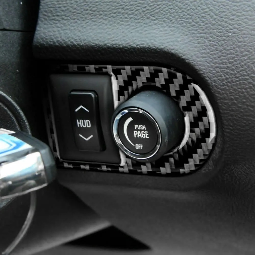 

1 Pcs HUD Panel Sticker Black Carbon Fiber Cover Decoration For Chevrolet Camaro 2010-2015 Interior