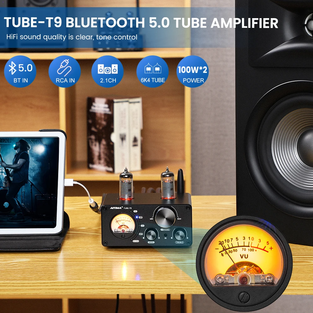 Усилитель AIYIMA T9 Hi-Fi Bluetooth 5 0 USB DAC 100 Вт | Электроника