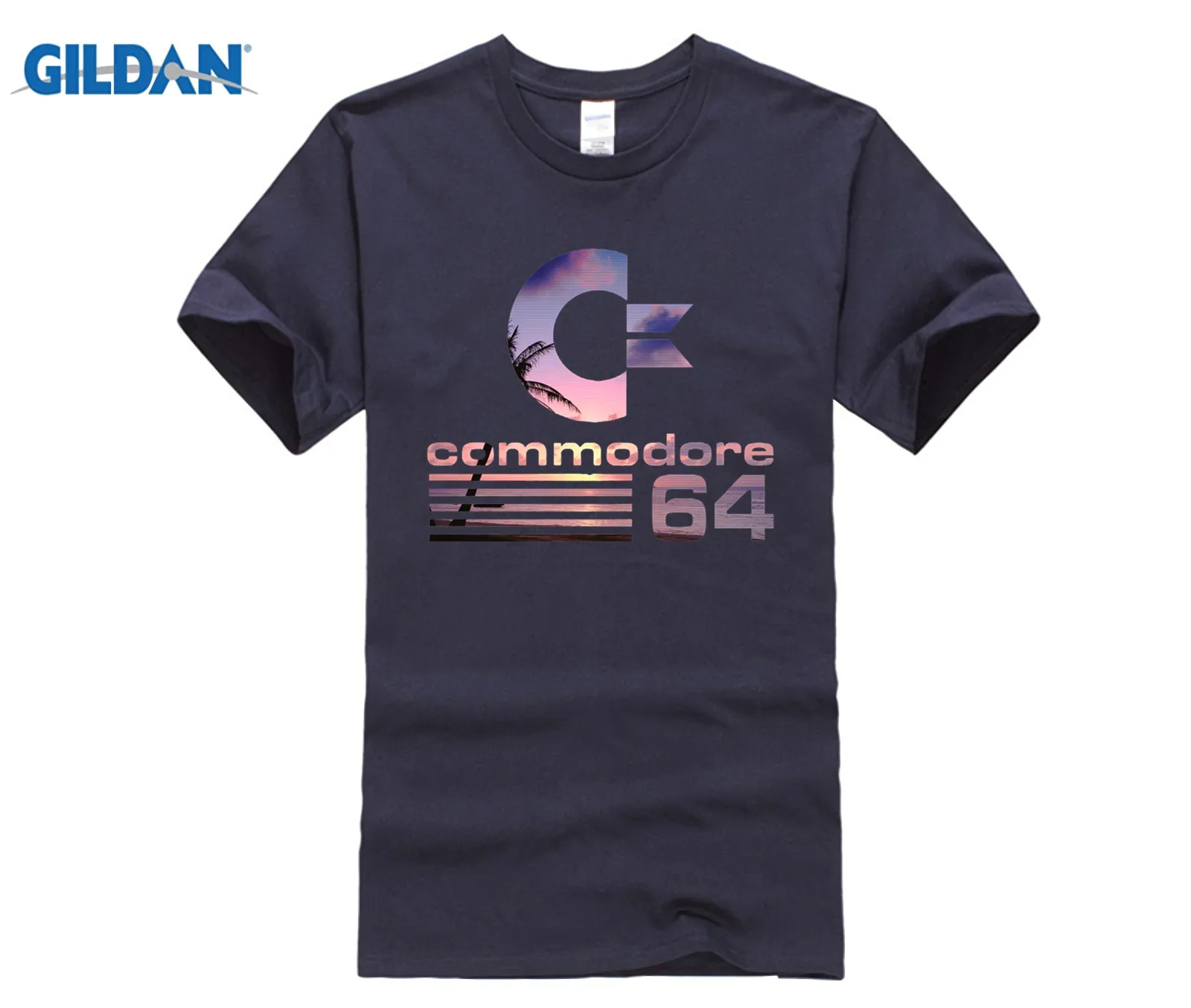 Computer Programmer GILDAN SHIRT Commodore 64 Vaporwave logo T-Shirt | Мужская одежда