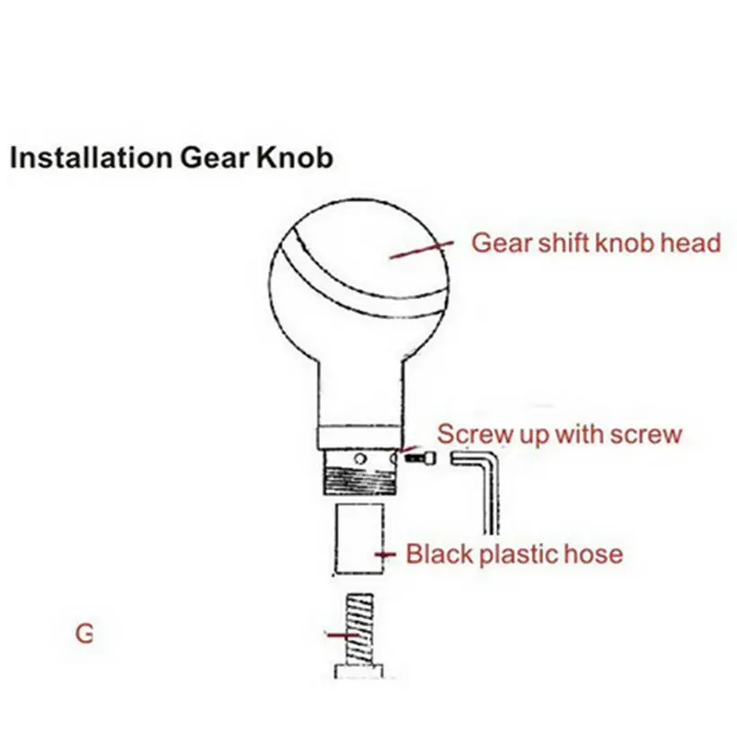 Универсальный 5 Скорость черные кожаные алюминиевая ручная ручка переключения