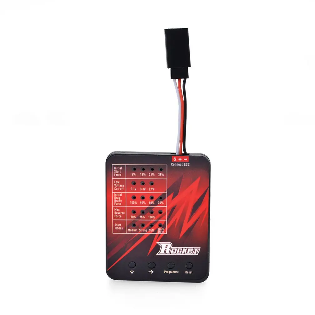 

Rocket 540PLUS Programming Card For 5-Slot 11T 13T 16T 20T Waterproof Motor 80A ESC Tamiya Kyosho TRAXXAS WLtoys 1/10 RC Car