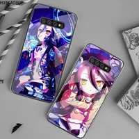 anime game no life phone case tempered glass for samsung s20 plus s7 s8 s9 s10 plus note 8 9 10 plus