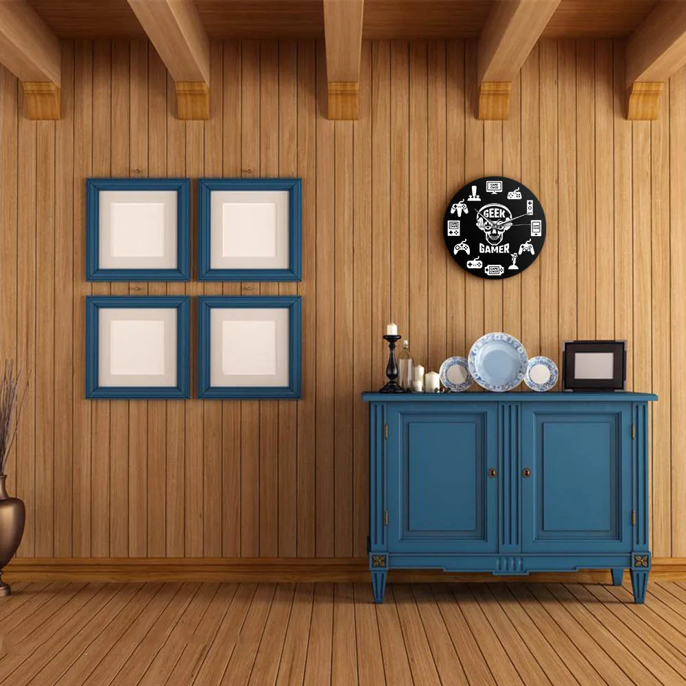 Подвесные настенные часы-консоль для видеоигр контроллеры игровой комнаты