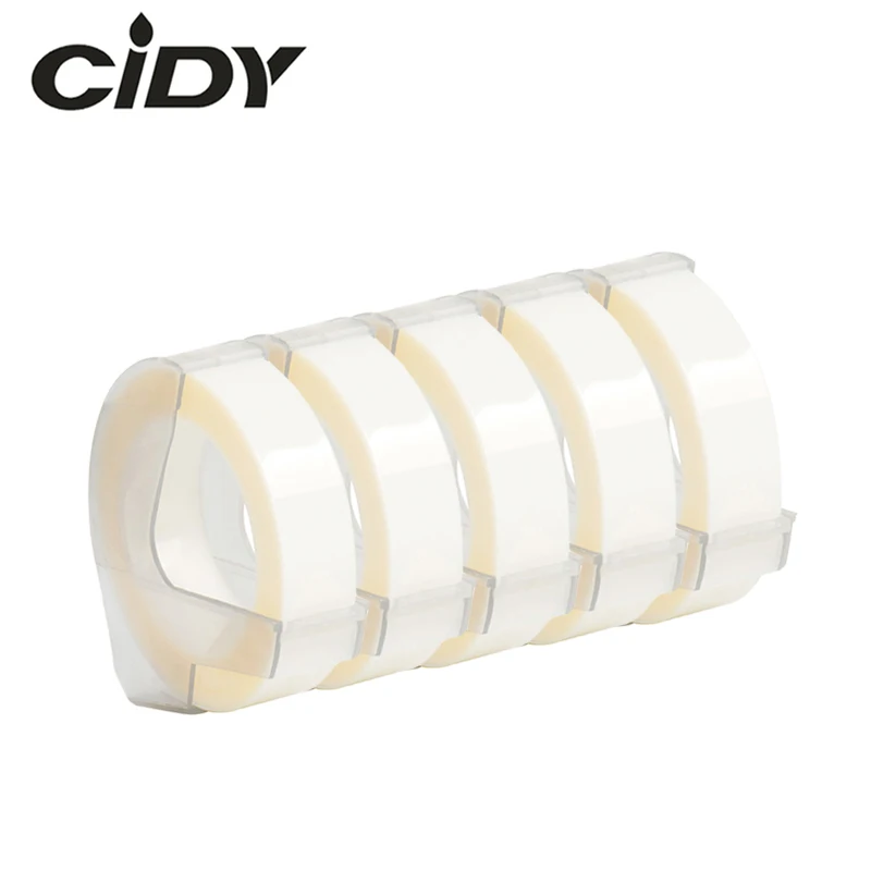 CIDY 5 рулон чистый цвет совместимый с DYMO 3D пластиковое тиснение Xpress этикетки 9 мм * 3