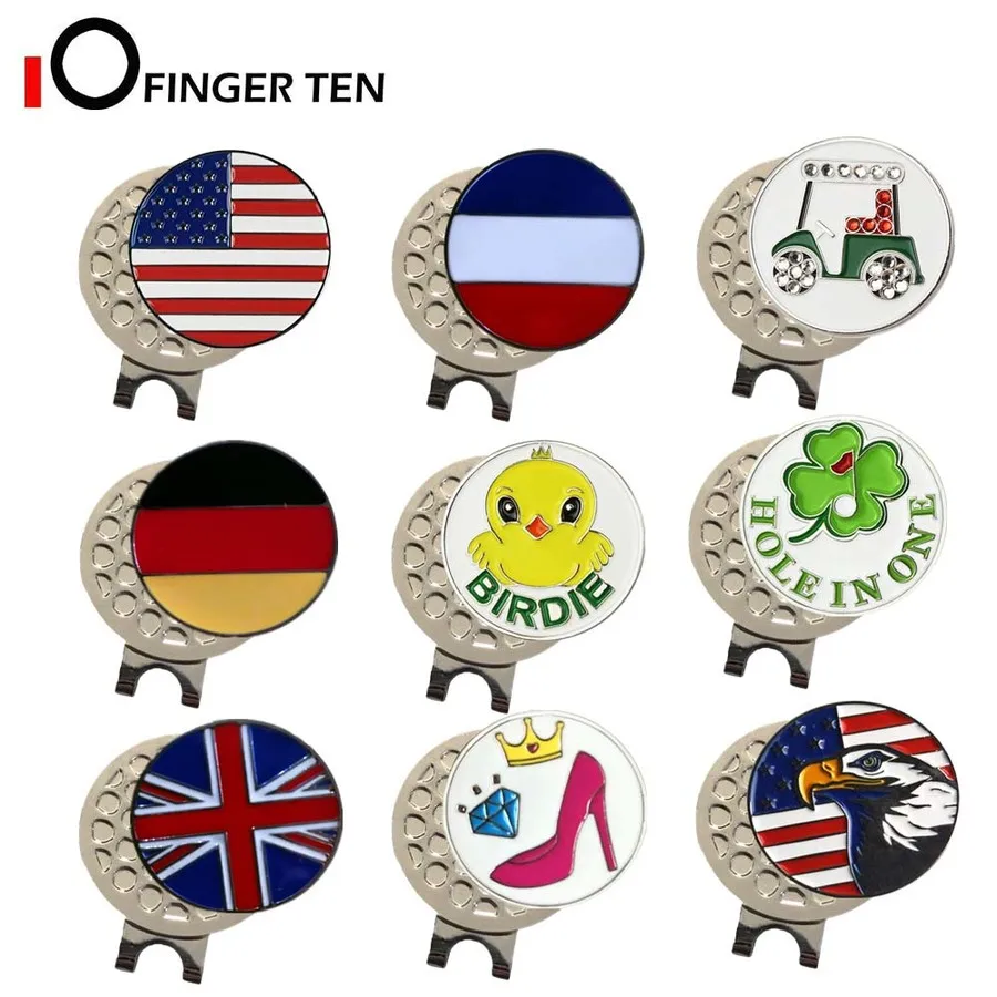 

Golf Ball Markers with Magnetic Hat Clip Durable Strong Removable Attaches Easily to Cap Premium Gifts