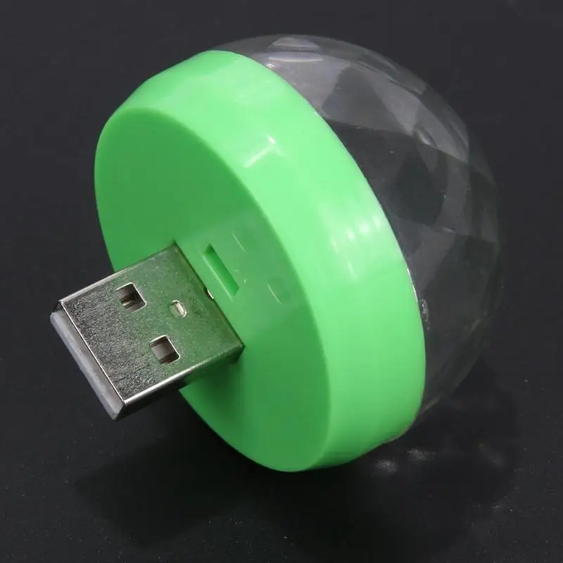 Мини USB СВЕТОДИОДНЫЙ вечерние светильник для дискотеки портативный хрустальный магический вращающийся шар домашние вечерние декор для караоке Красочный Светодиодный светильник для сцены Рождественский светильник s