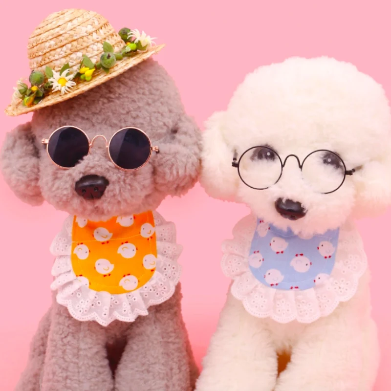 Украшение для шеи домашних животных собаки слюнявчик полотенце с мультяшным