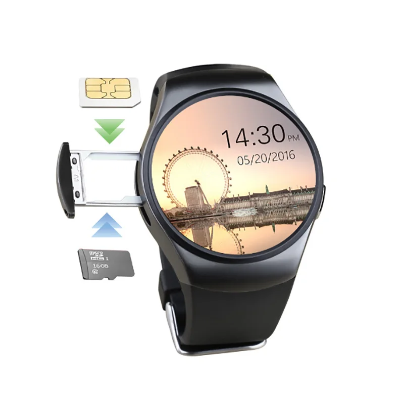 Умные часы KW18 с поддержкой SIM карты TF умные для телефона пульсометр фитнес трекер