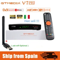 satellite tv receiver gtmedia v7 pro dvb ss2s2xdvb tt2 decoder ca card support h 265 built in wifi italy france portugal