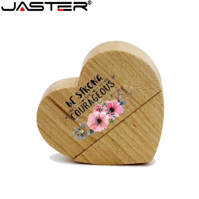 Флэш-накопитель JASTER деревянный в виде сердца Usb 16 ГБ 32 64 | Компьютеры и офис