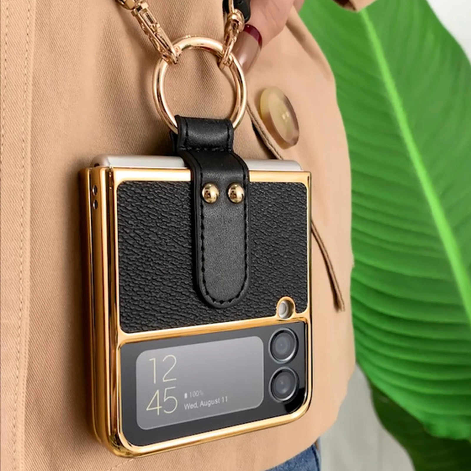 case for samsung galaxy z flip 3 5g case with cute crossbody shoulder strap silicone anti scratch shookproof phone cover free global shipping