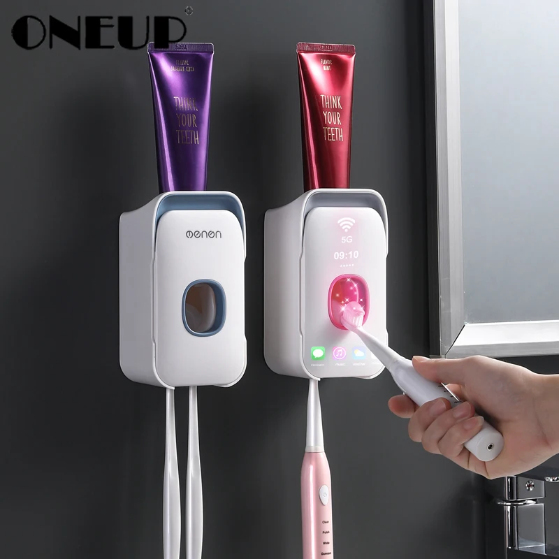 ONEUP пластиковый настенный держатель для зубной щетки Автоматический Диспенсер
