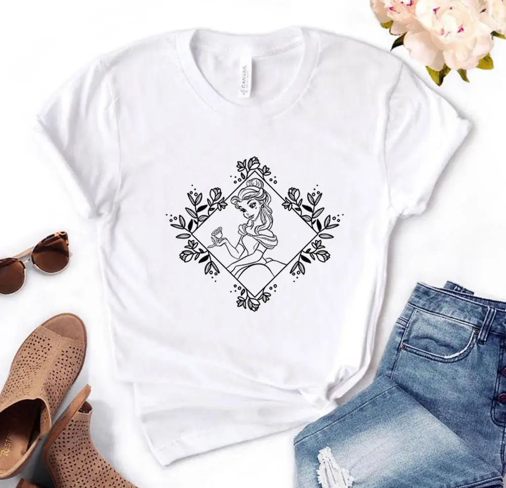

princess Print Women tshirt Cotton Casual Funny t shirt Gift For Lady Yong Girl Top Tee PM-159