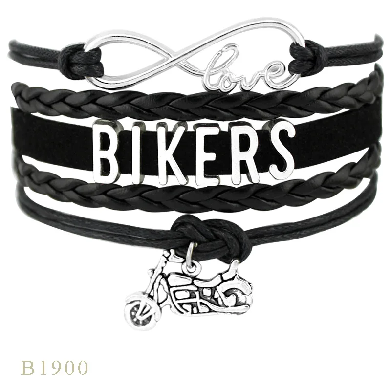 Браслеты Женские байкерские с флагом в клетку для езды на велосипеде автомобиле