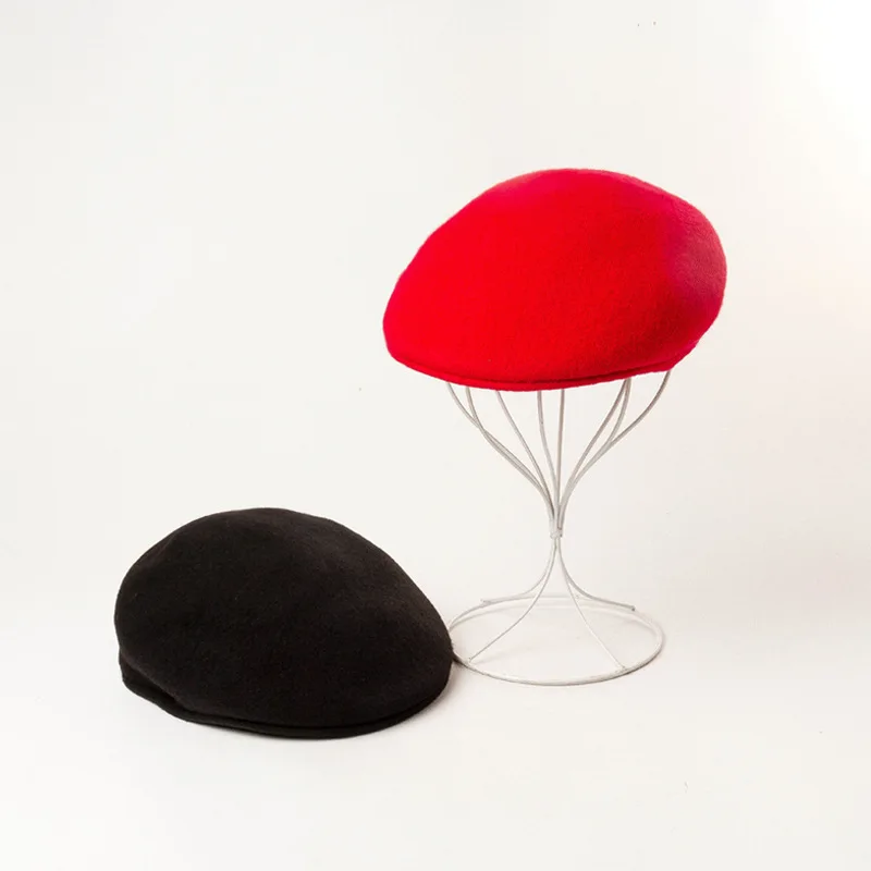 New Simple Casual Wool Duck Cap Worker's Hat Knitted Warm Hat Men and Women's Gender Fashion Spring Autumn Winter Unisex Solid