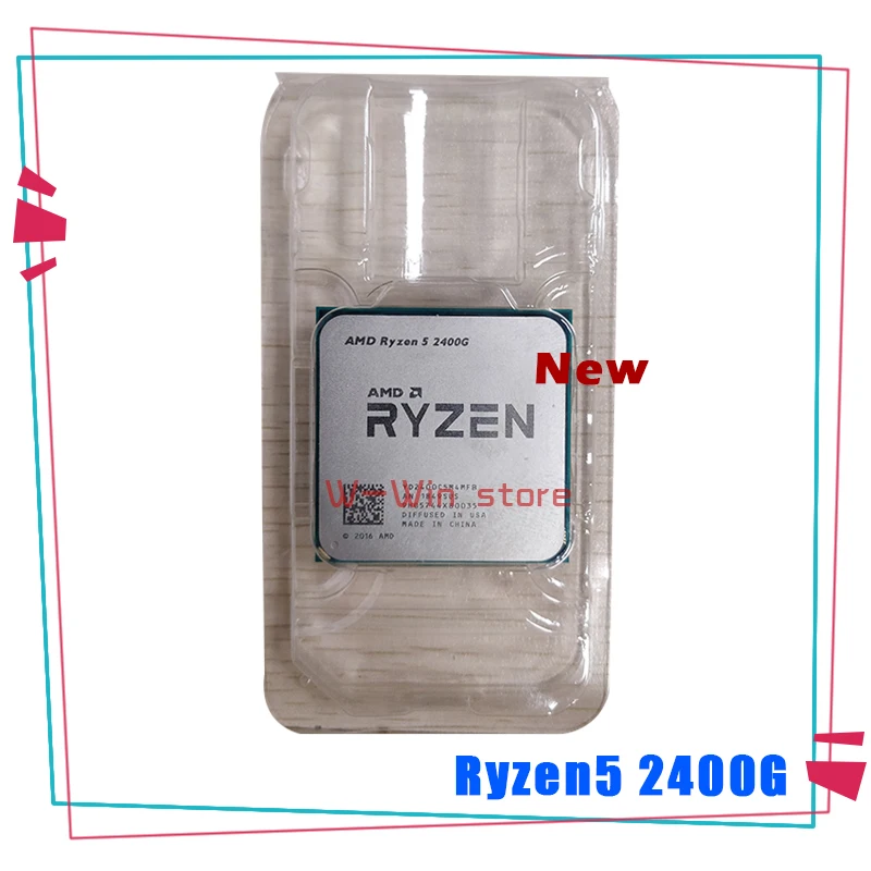 Новый процессор AMD Ryzen 5 2400G R5 3 6 ГГц четырехъядерный восьмипоточный 65 Вт YD2400C5M4MFB