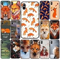 cute cartoon animal fox phone case for iphone 7 8 plus xr se 2020 12 mini 11 pro x xs max silicone soft tpu cover