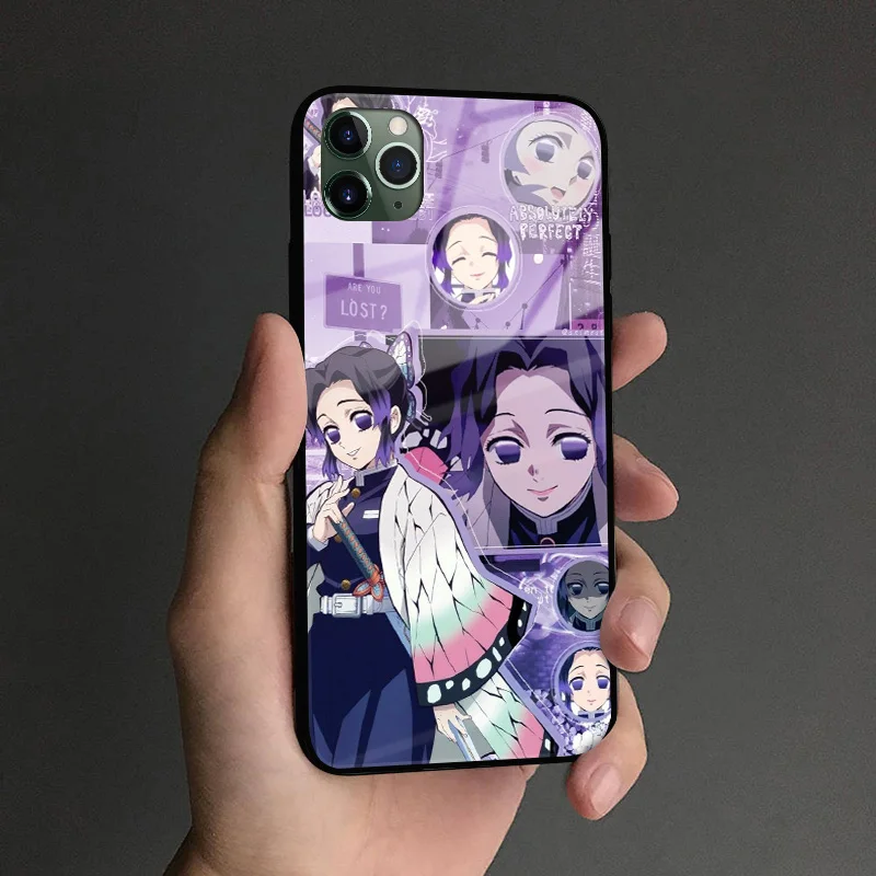 Shinobu Kocho Kimetsu no Yaiba мягкий силиконовый стеклянный чехол для телефона чехол для Apple iPhone 6 6s 7 8 Plus X XR XS 11 Pro MAX - Цвет: AE 3559