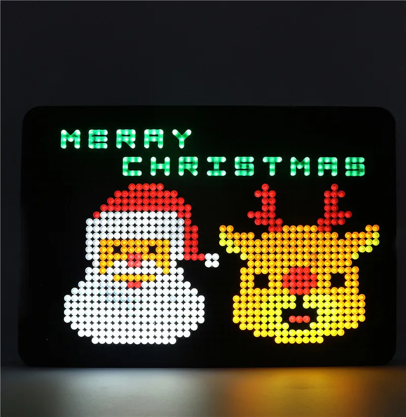 Светодиодный головоломки DIY Сияющий светильник панели настройки Коробки Батарея