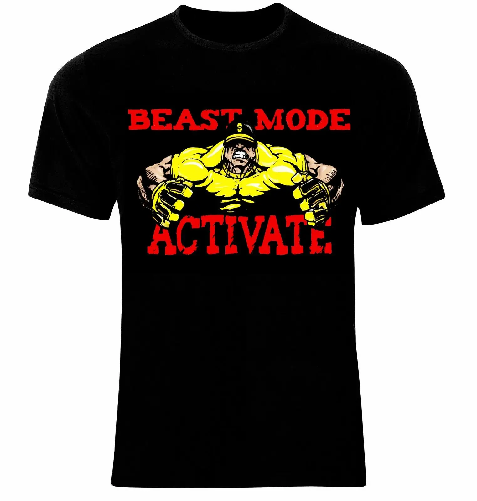 

2021 New Arrival Fitness Sport Muscle Training Bodybuilder Beast Mode Activate T-Shirt Men Summer Women Tops Tees