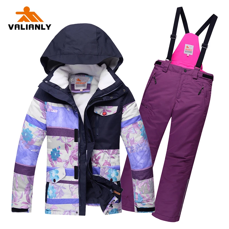 2020 Зимний лыжный костюм для девочек Комбинезон детский детские зимние комплекты