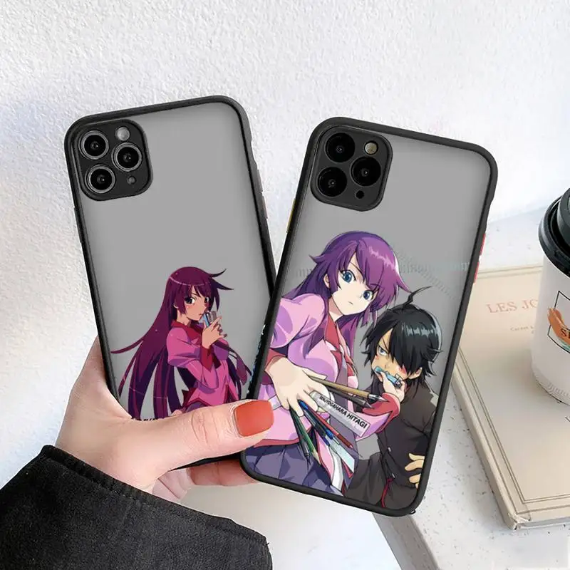

Monogatari Japan anime Phone Case matte transparent For iphone 7 8 11 12 plus mini x xs xr pro max cover