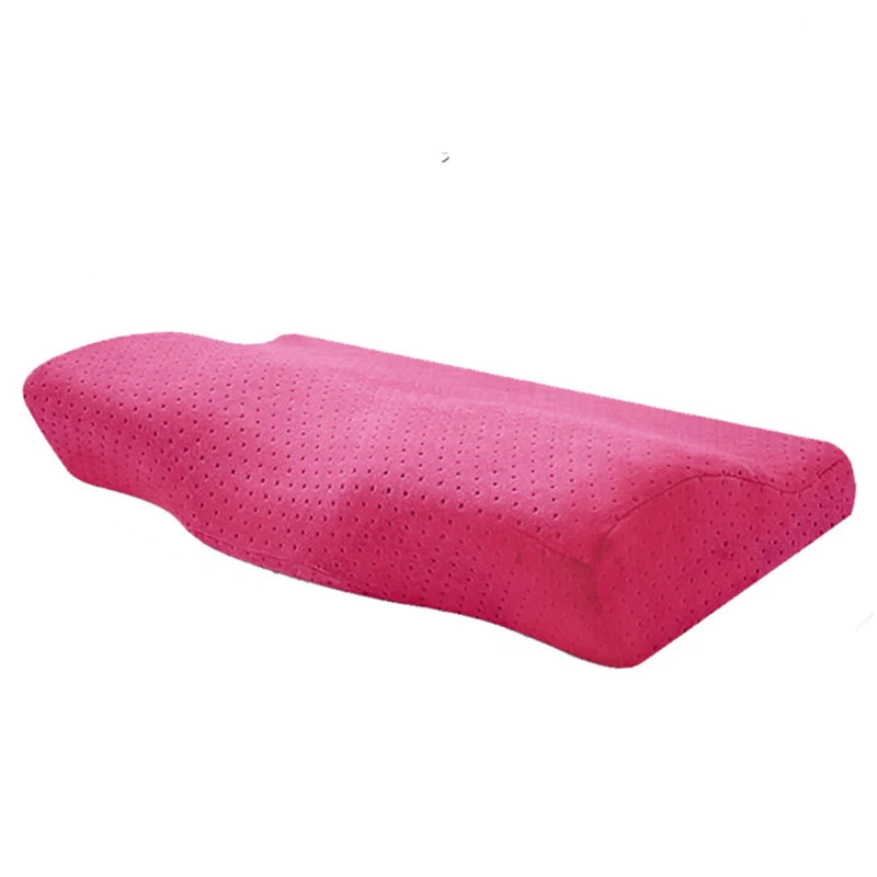 Rose red Подушка с эффектом памяти в виде бабочки, защита шеи, медленный отскок, подушка с эффектом памяти, забота о здоровье, ортопедические подушки из пены для шеи - Цвет: Rose red