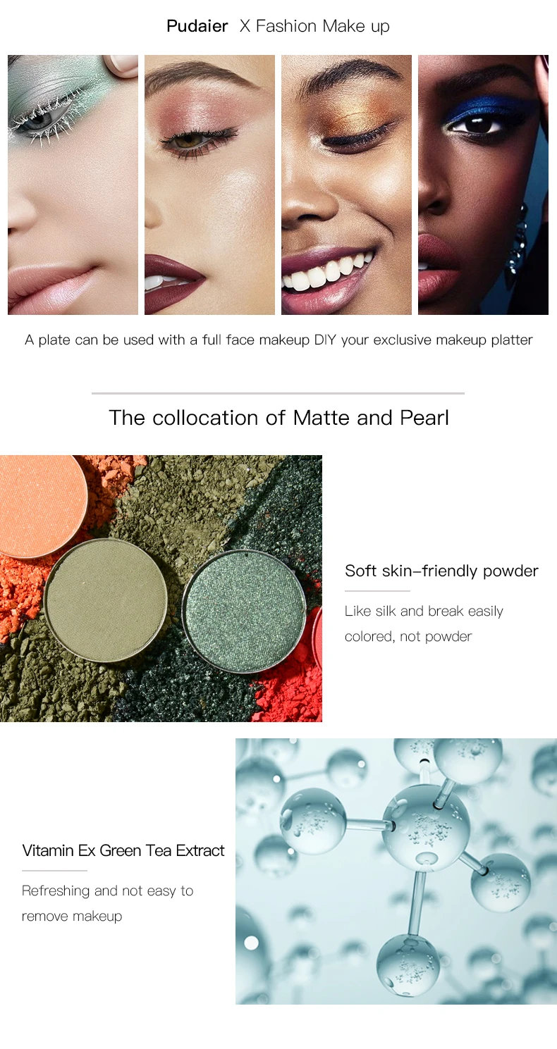 2019 Блеск Мерцающий 4 Цвета Палитра теней для век стойкий водонепроницаемый