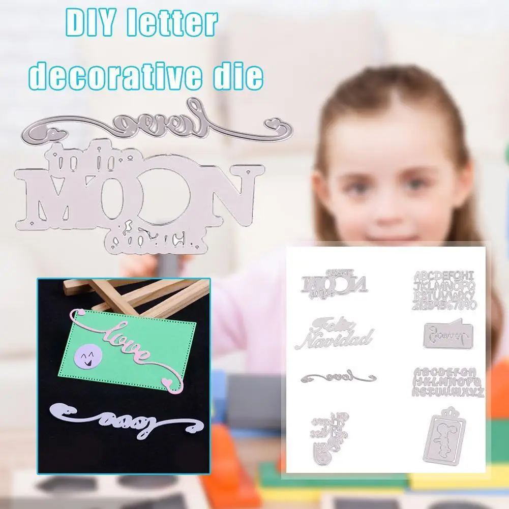 Diy Алфавит буквы нож для украшения формы бумажные карты Альбом искусство сталь
