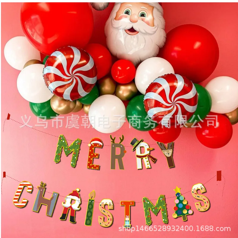 Рождественские подвесные флаги Санта-Клаус снеговик олень Рождественская елка