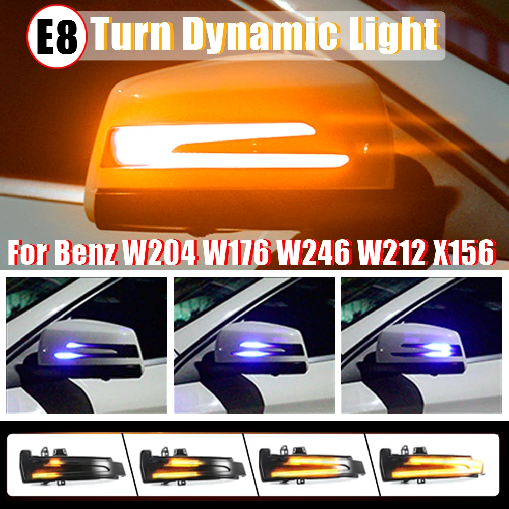 

For Mercedes-Benz W176 W246 W204 W212 C117 X156 LED Dynamic Turn Signal Light Flasher Flowing Water Blinker Flashing Light