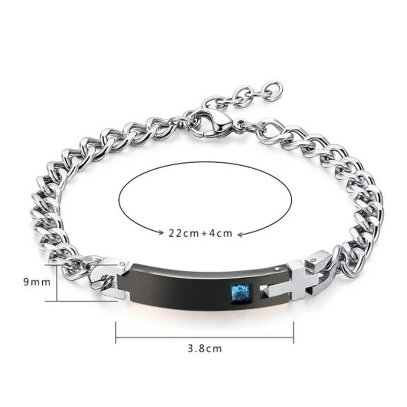 Браслеты FEECOLOR из нержавеющей стали для влюбленных уникальный подарок пар его