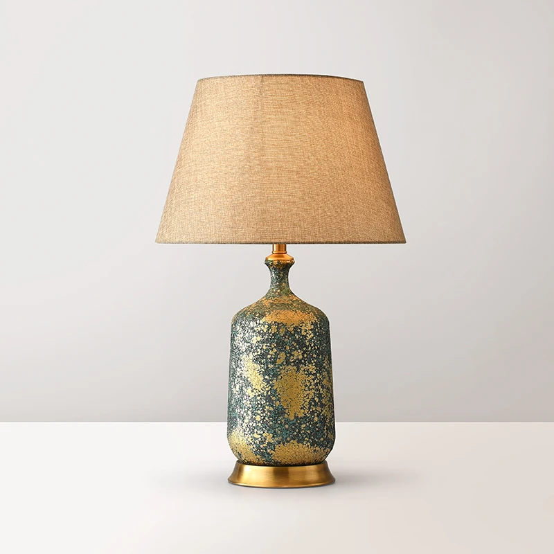 Новые глазурованные керамические настольные лампы в китайском стиле для спальни