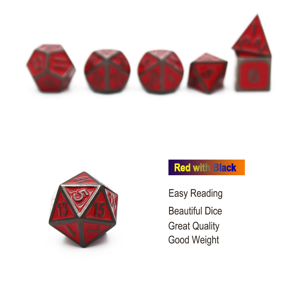 Металлические игральные кости для игры в ролевую игру многогранные Твердые из