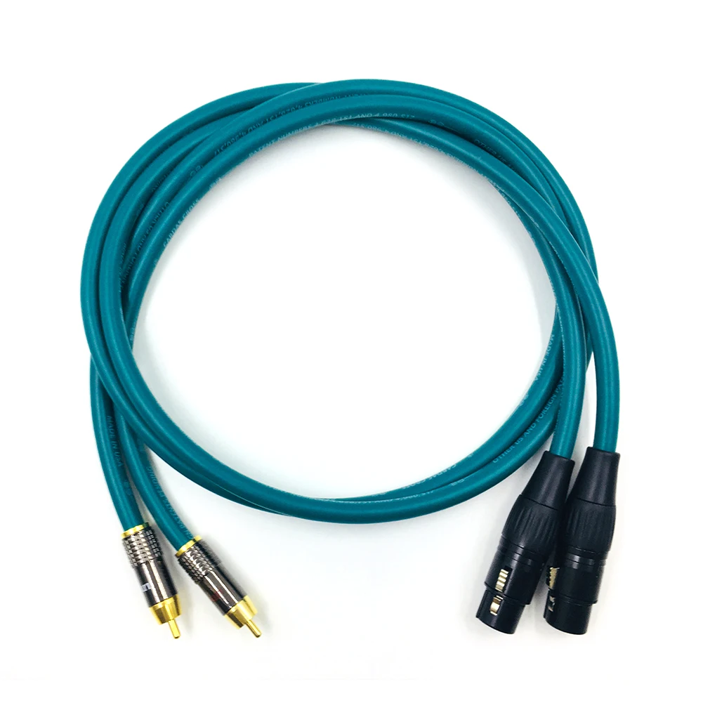 

Hifi Audio Dual Female Xlr to Rca Cable, 2 Xlr Female to 2 Rca Male Patch Cable Hifi Stereo Audio Connection Cable Wire