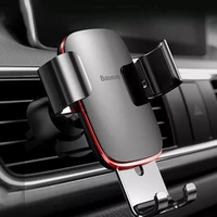 baseus air outlet phone holder in car auto locked gravity car holder universal phone holder stand mount for iphone 11 pro x xs 7