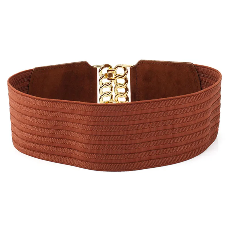 Модный женский пояс с высокой талией широкий эластичной резинкой на талии