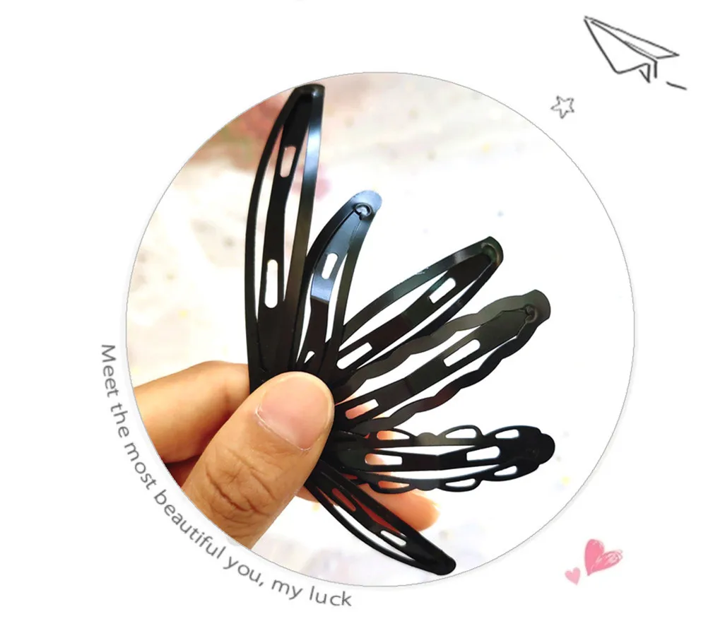 Черные металлические заколки для волос 12 шт./компл. BB головные повязки девочек