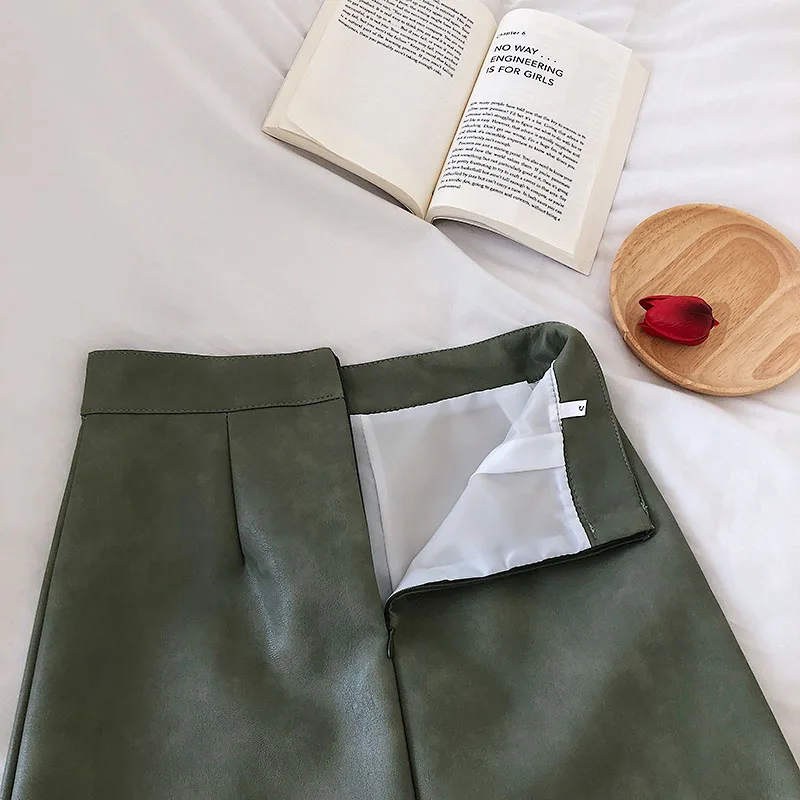 Neploe/черная высокая талия A Line Jupe Femme осенне-зимняя верхняя одежда мини Короткая Faldas Mujer облегающая кожаная юбка для женщин 46411