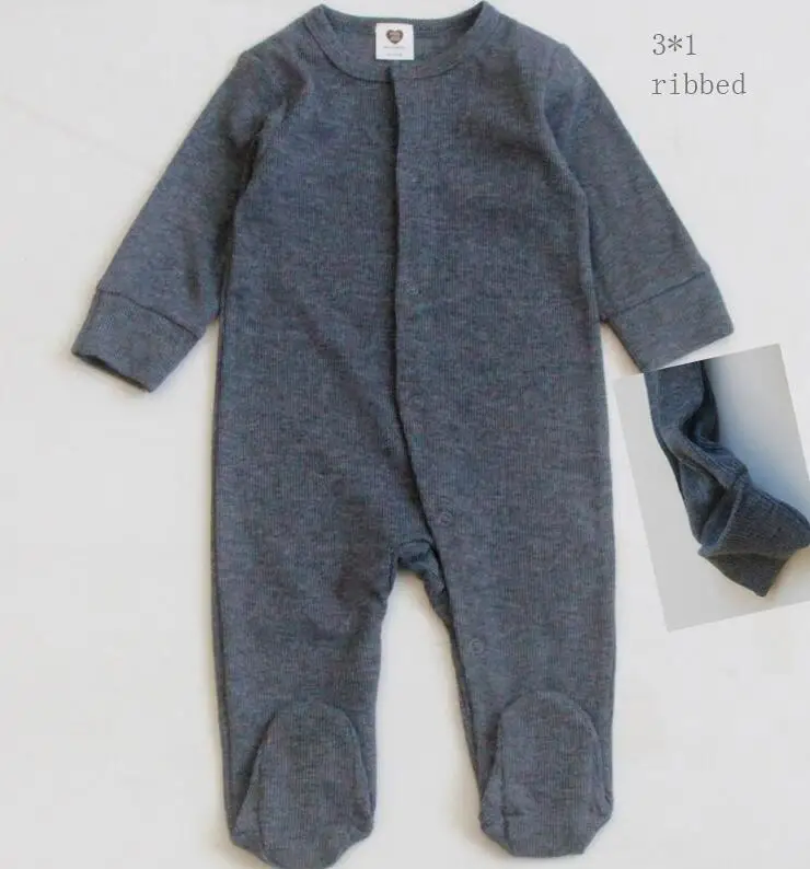 grey melange Боди для малышей; пижамы; детская одежда с длинными рукавами; одежда для детей; комбинезоны для новорожденных; Одежда для мальчиков и девочек; Детский комбинезон - Цвет: grey melange