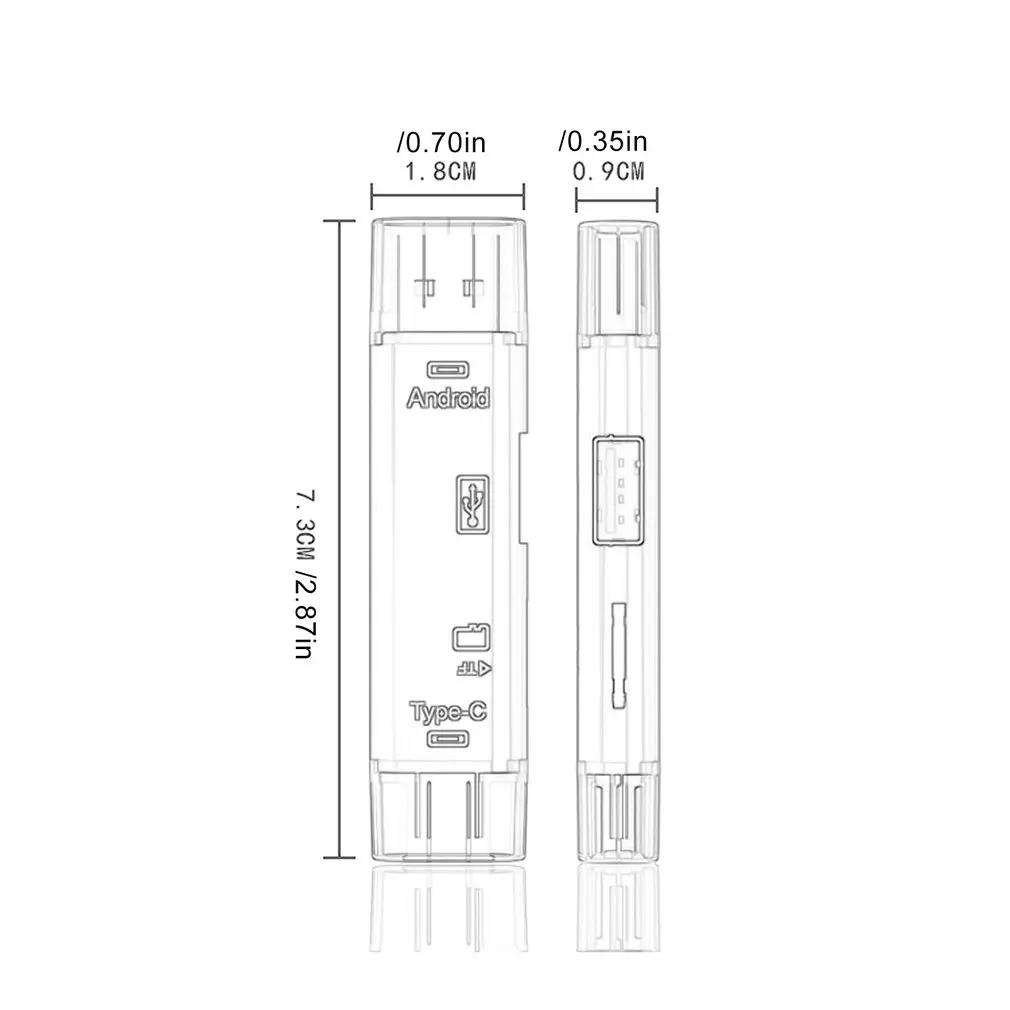 5 в 1 USB 3.0 Type C / Micro SD TF устройство для чтения карт памяти OTG адаптер Коннектор