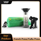 Портативная Кофеварка YRP для французского прессования, капельный портативный пресс, кофемашина многоразового использования содержит 350 шт. 64 мм, фильтровальная бумага для кофе