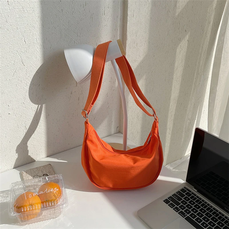 

YIFANGZHE Casual Crossbody Bag 2021 Summer Fashion Nylon Simple Shoulder Hobo Bags Roomy Cloud-Pouch All-match